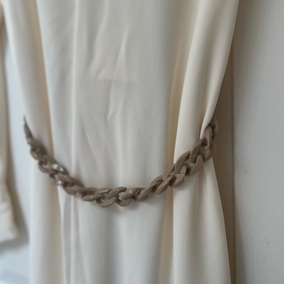 NWT ZARA Cream Knot Front Midi Dress with Polka Dot Belt XS Blogger Fav - Picture 11 of 16